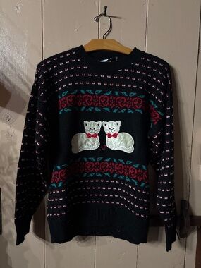 Vintage Cat Sweater, Jennifer Adams, est medium